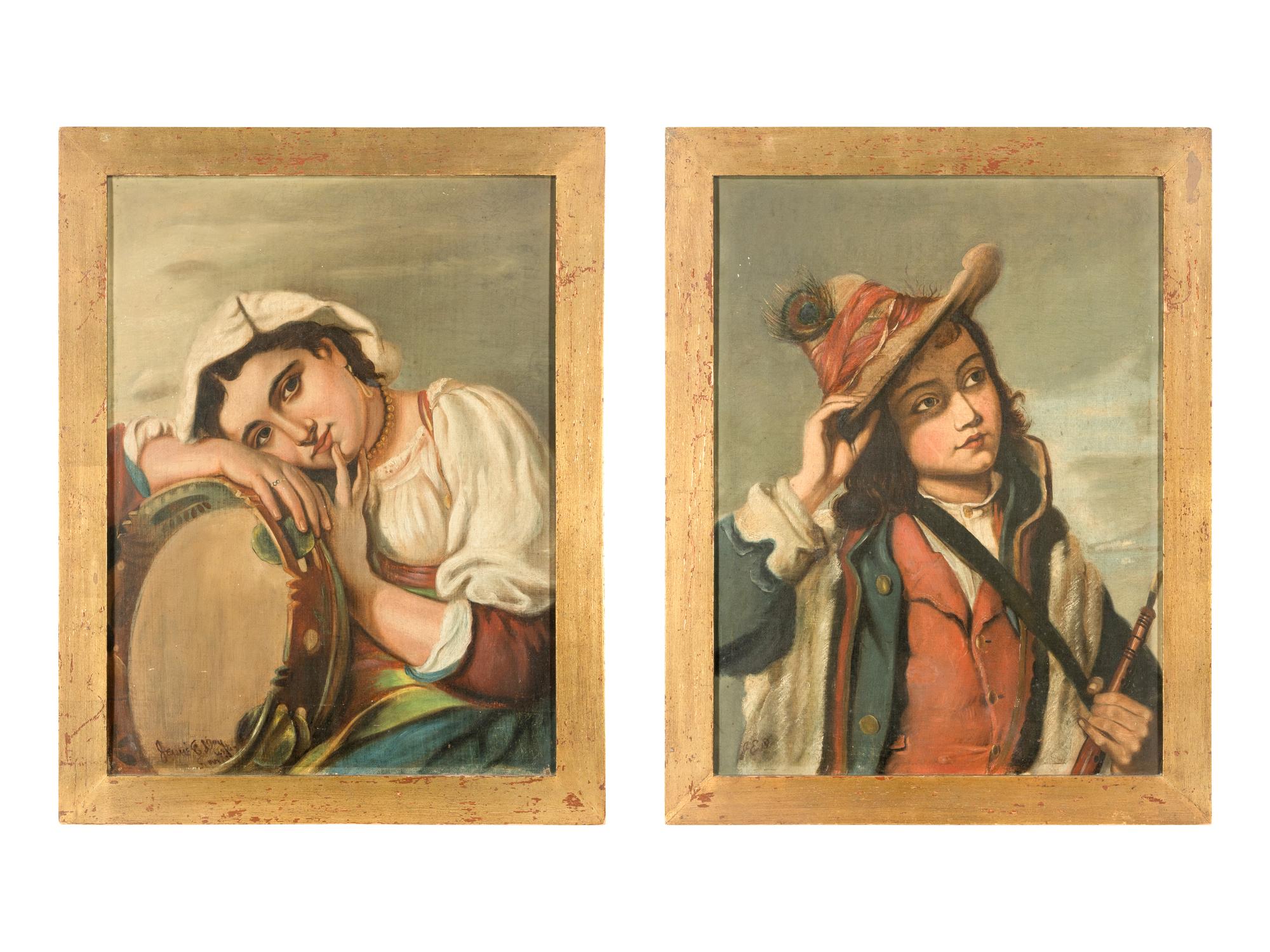 Neapolitan Boy and Girl (a pair of works)