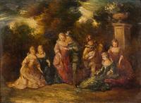 Adolphe Joseph Thomas Monticelli, (French, 1824–1886), Garden Party