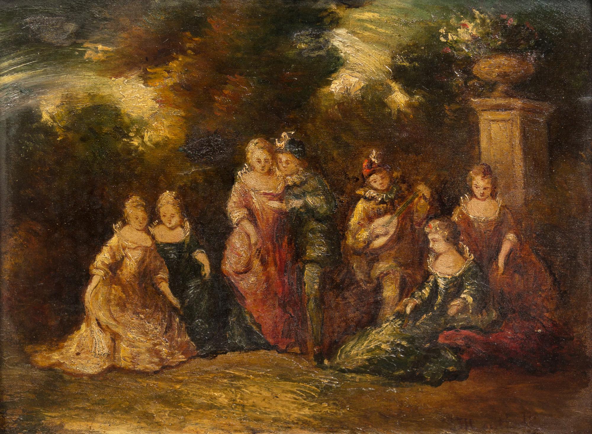 Adolphe Joseph Thomas Monticelli, (French, 1824–1886), Garden Party