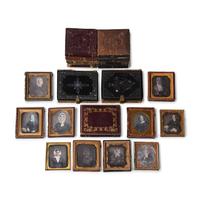 [Early Photography] Group of 22 Quarter and Sixth Plate Daguerreotypes Women