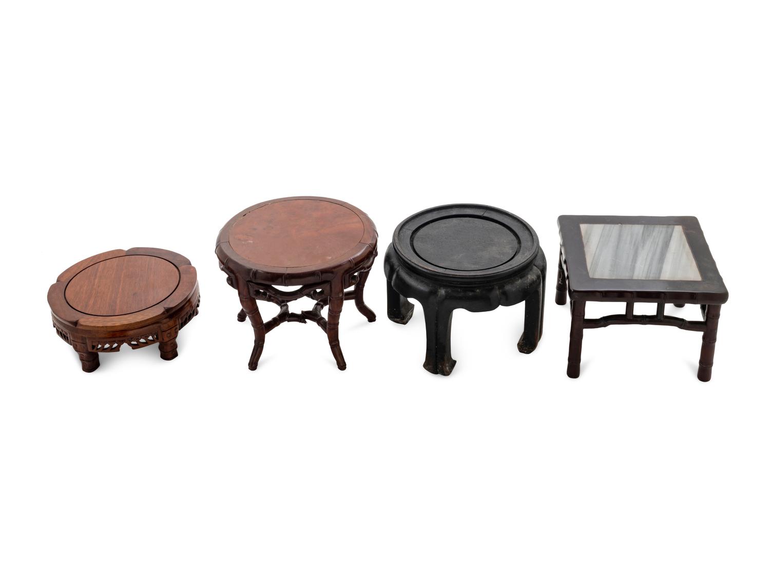 Four Chinese Wood Stands