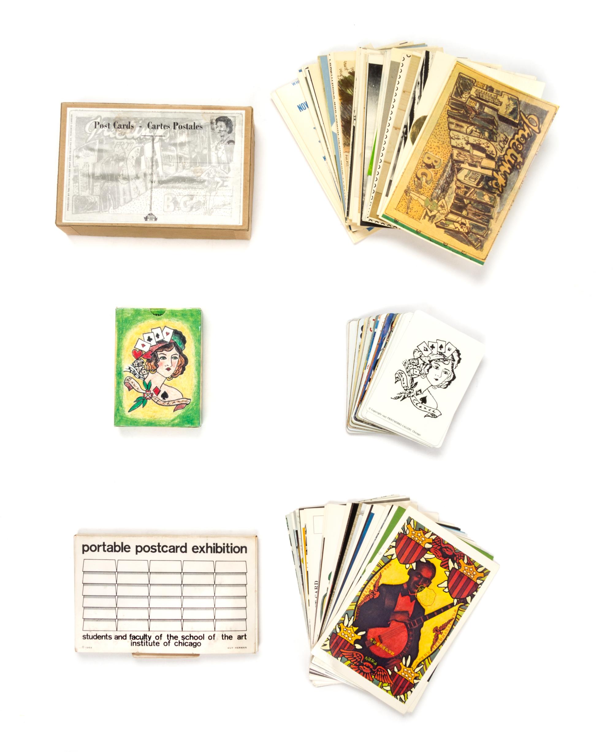 (POSTCARDS) Six sets of post card and card collection produced by various artists and entities.