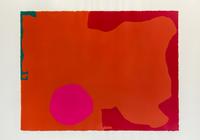 Patrick Heron, (English, 1920-1999), Magenta Disk and Red Edge, 1970