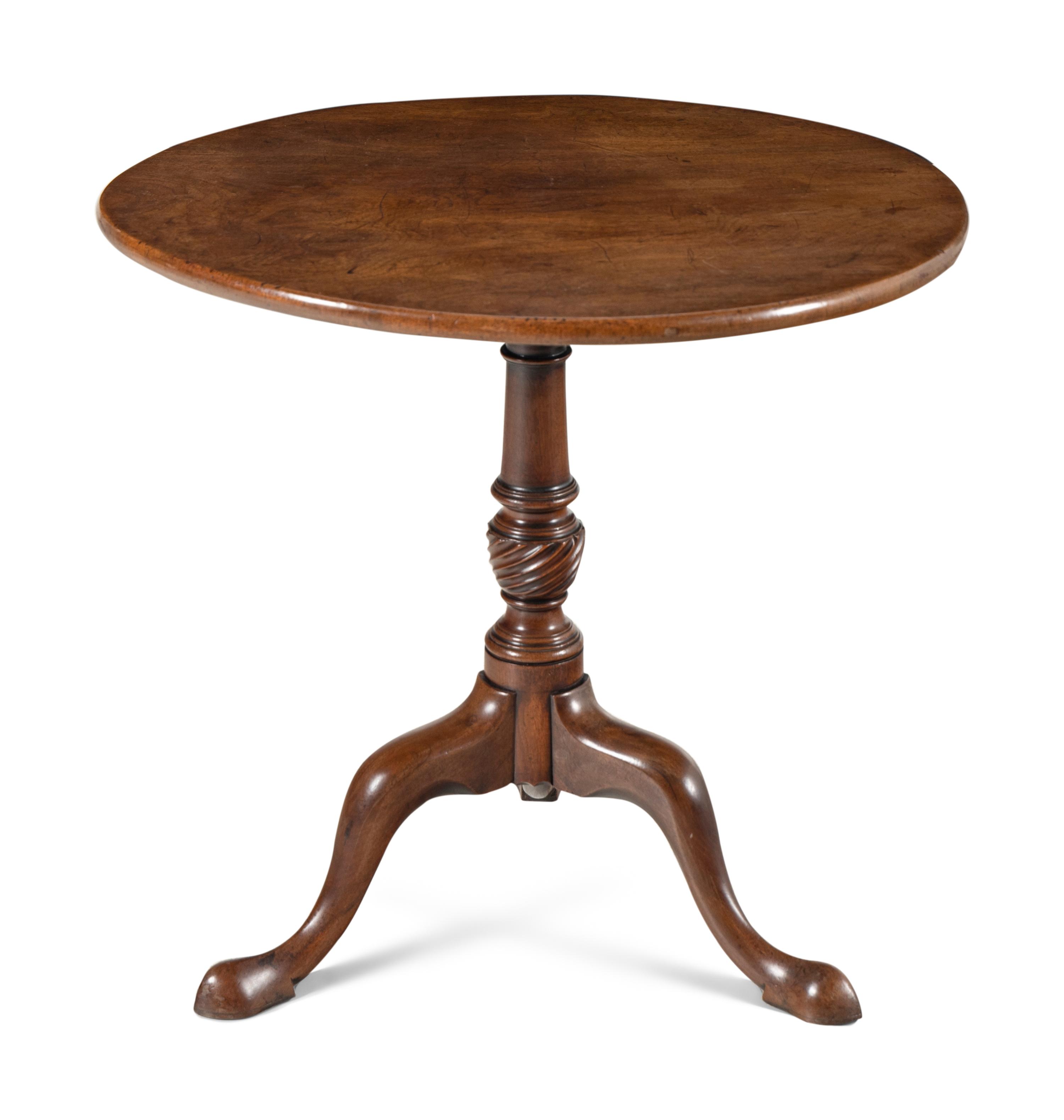 A George III Mahogany Tilt-Top Tea Table