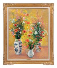 Bouquets de coquelicots et fleurs des champs