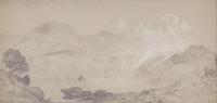 Thomas Moran (American, 1837–1926) — Field Drawing #1, Lake Albano from Castel Gandolfo, 1867