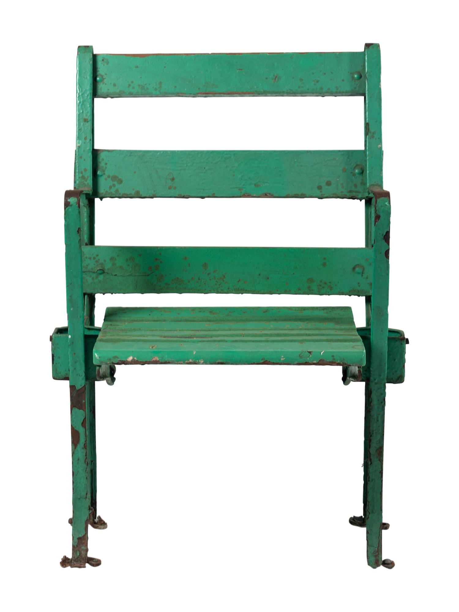 A Vintage Chicago White Sox Comiskey Park Stadium Seat Chair
