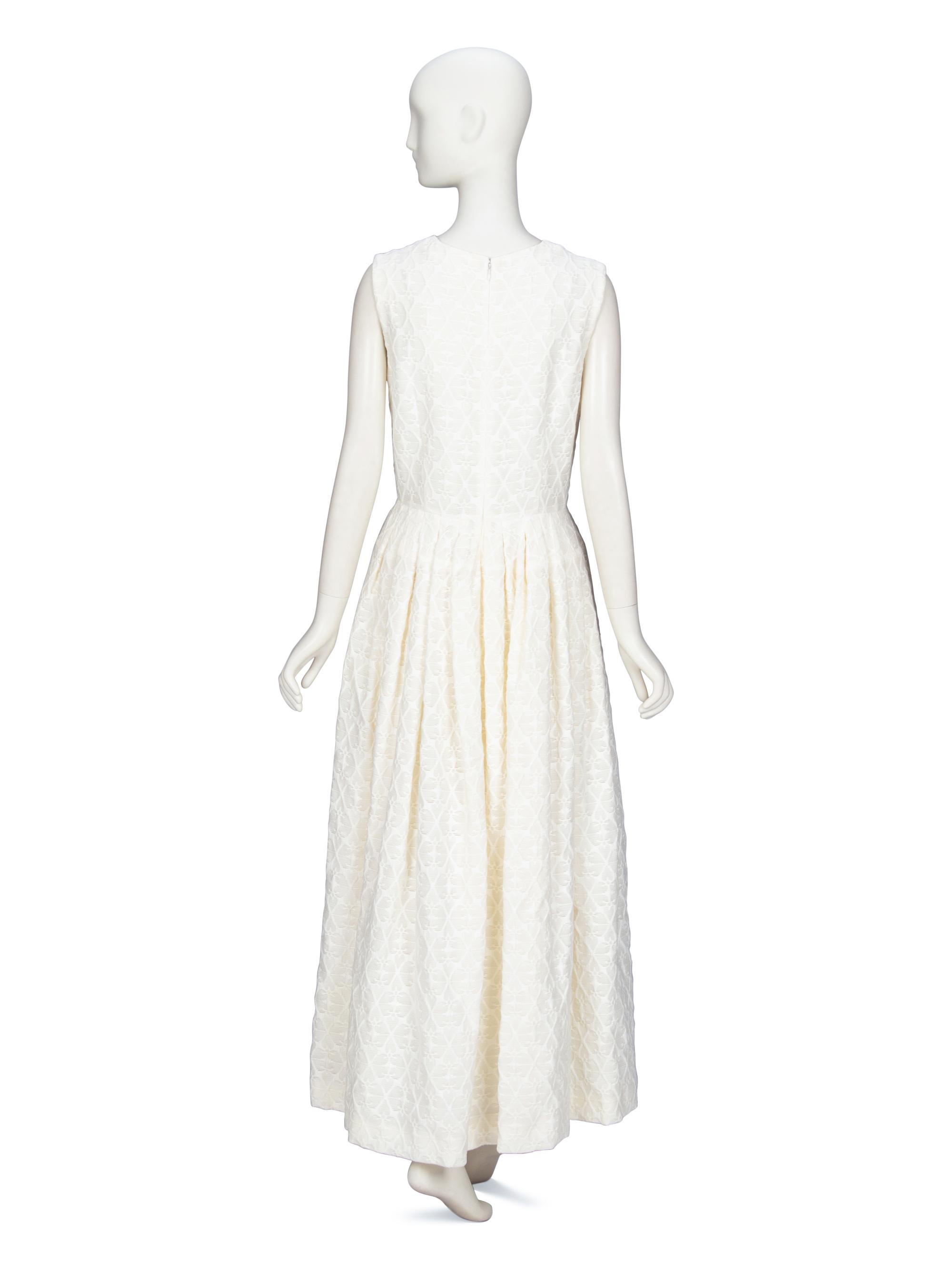 Alexander McQueen, White Jacquard Gown