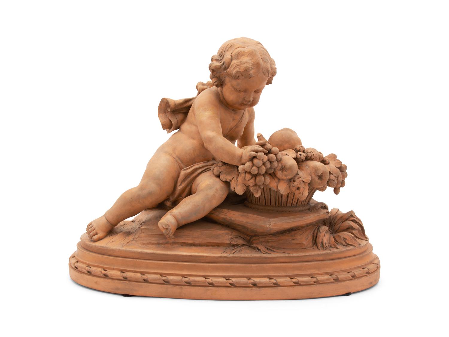 A Continental Terracotta Figural Group — LATE19TH/EARLY 20TH CENTURY