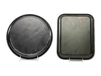 Two Tin Lithograph Figural Advertising Trays