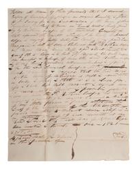 [SLAVERY & ABOLITION]. Manuscript bill of sale for an enslaved man named Cuff. New Jersey, 3 April 1821.