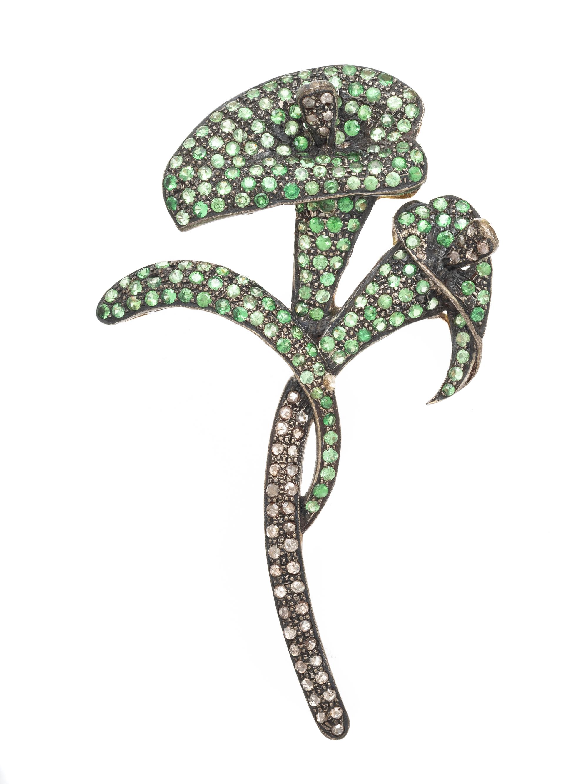 MULTIGEM LILY BROOCH