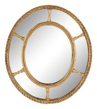 A Near Pair of George III Giltwood Oval Mirrors