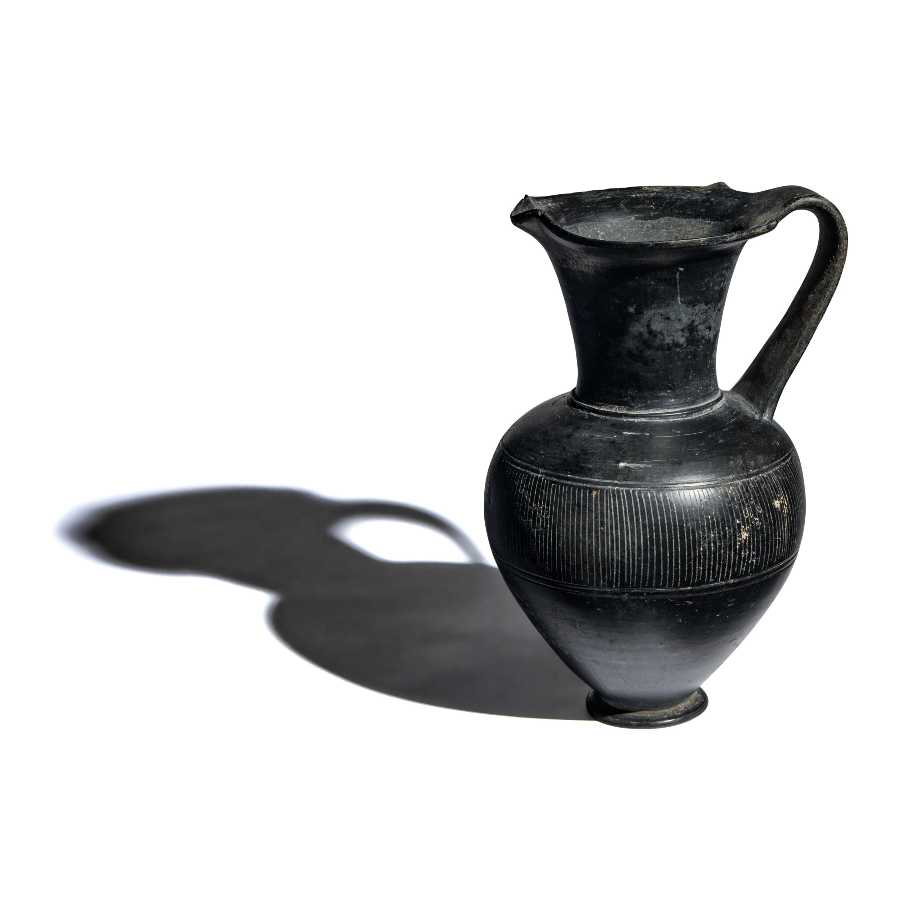 An Etruscan Bucchero Oinochoe