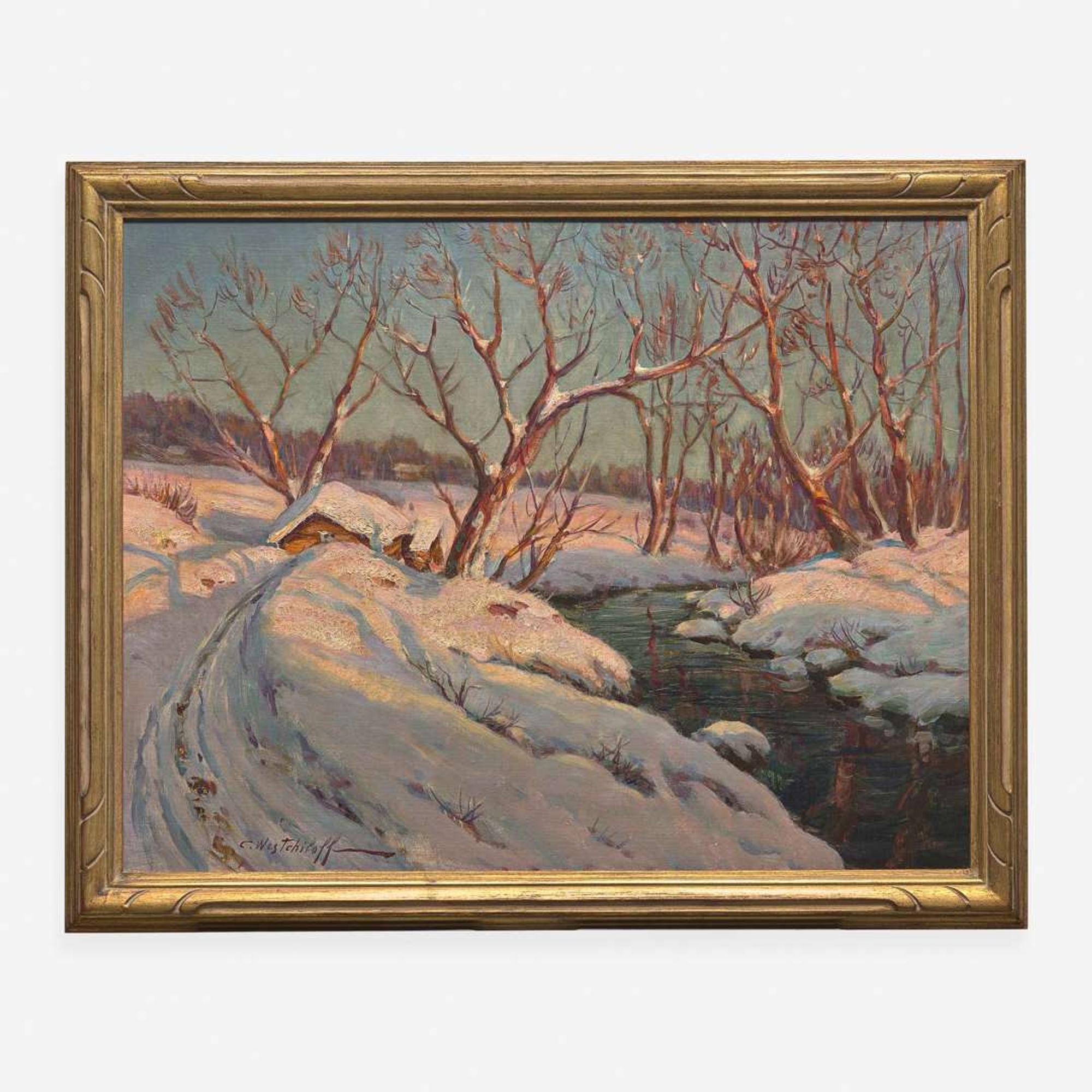 Constantin Aleksandrovich Westchiloff (Russian, 1877–1945) Winter Landscape