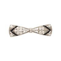Bailey, Banks, & Biddle, Art Deco, Diamond and Onyx Bow Brooch