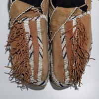 Southern Cheyenne Beaded Hide Moccasins