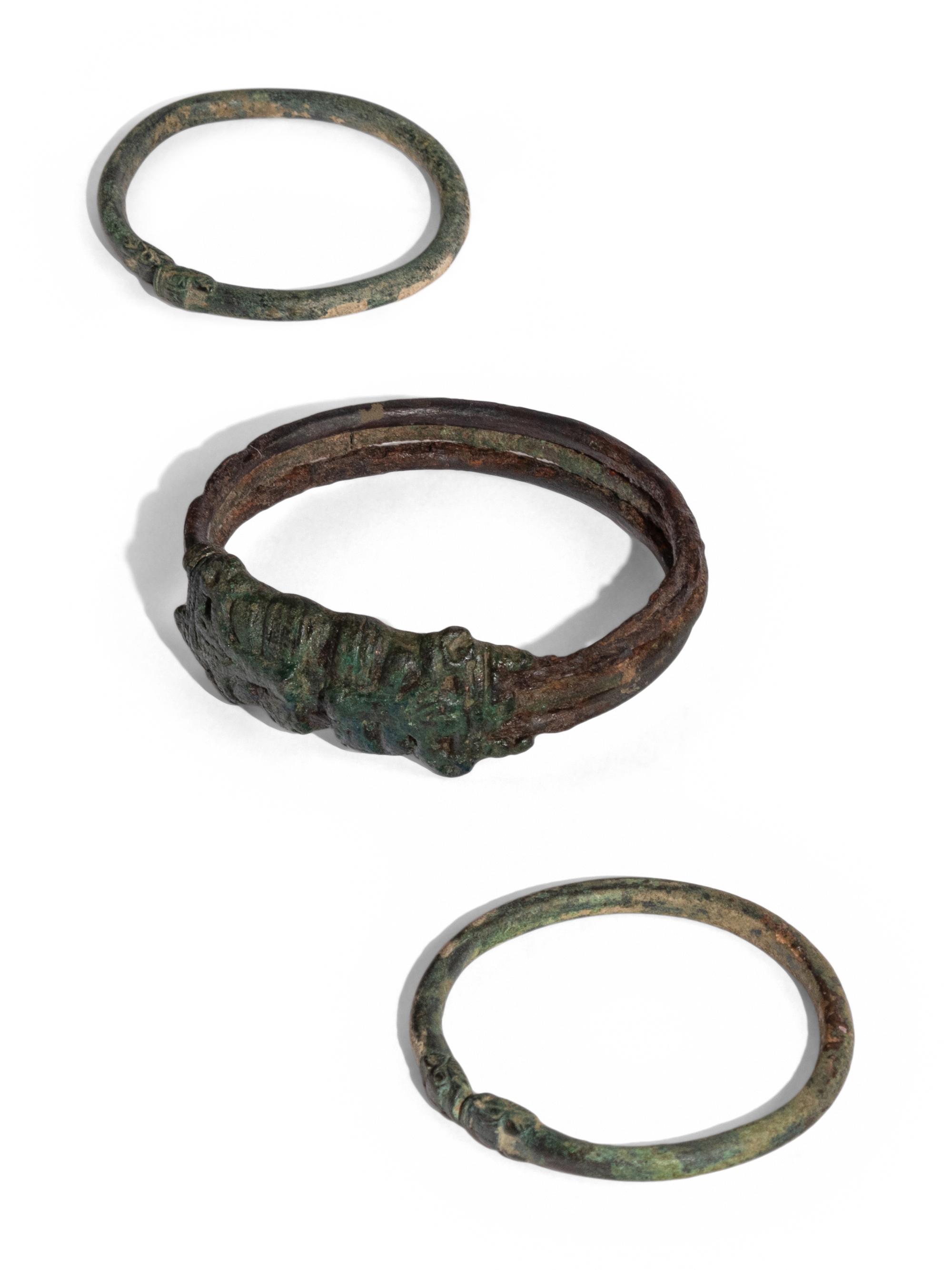 Three Luristan Bronze Bracelets