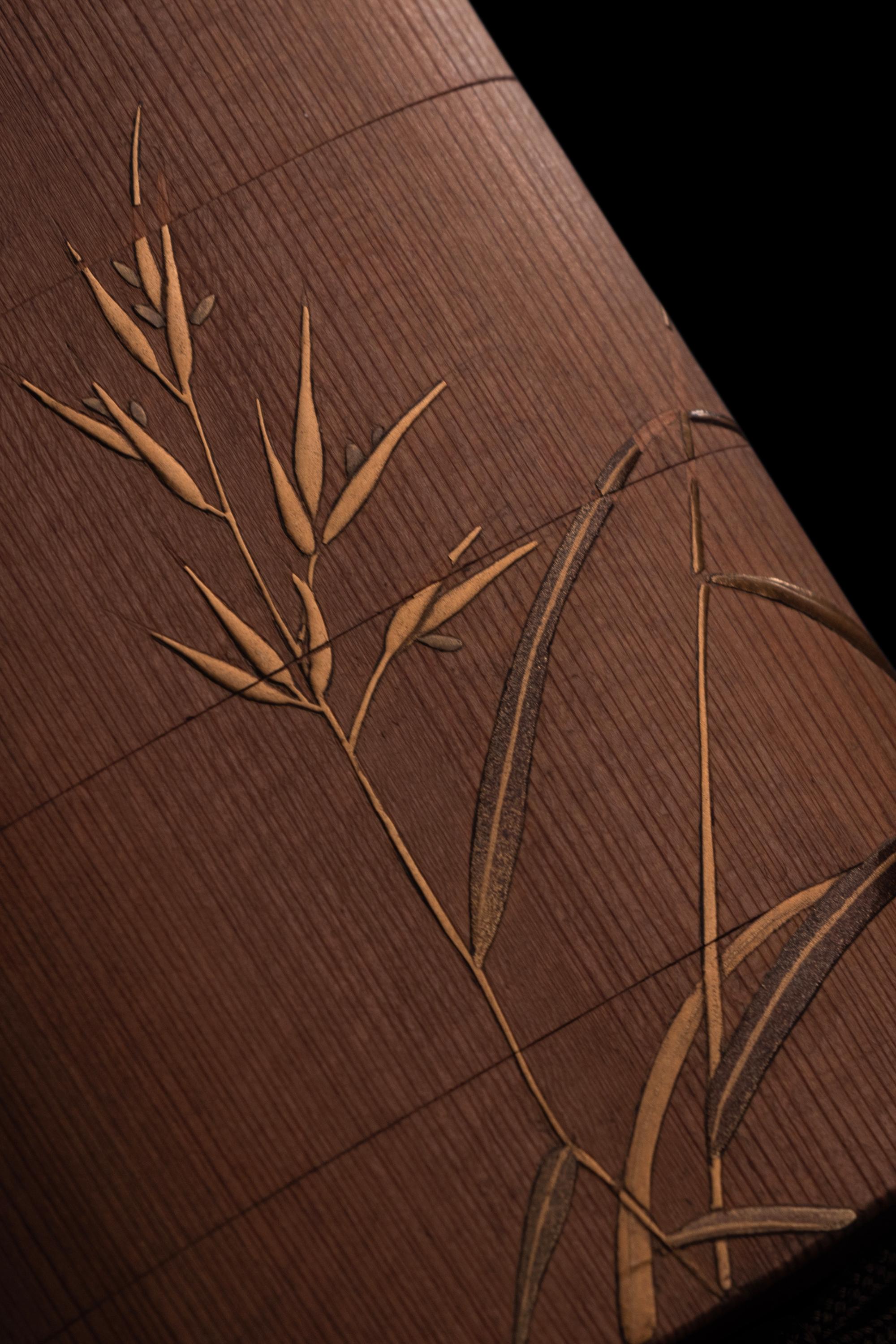 A Japanese Gold Decorated Wood Three-Case Inro