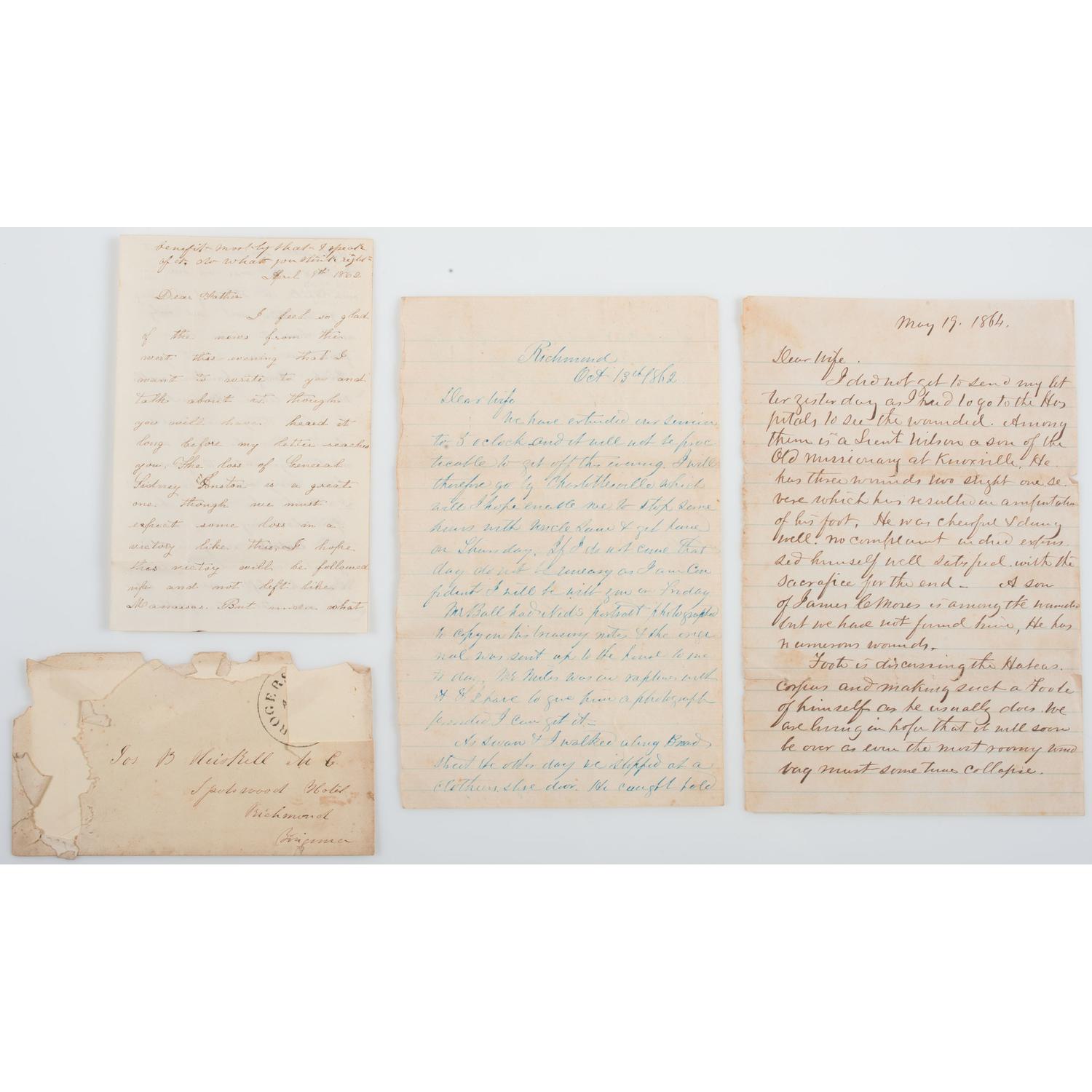 War Date CSA Letter Archive of Tennessee Senator Joseph Brown Heiskell