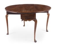 An American Queen Anne Walnut Drop-Leaf Table Height 29 x width 48 x depth 17 inches (closed). — FIRST HALF 18TH CENTURY