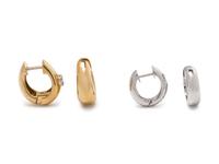 COLLECTION OF GOLD AND DIAMOND HUGGIE EARRINGS