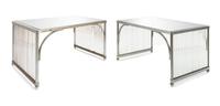 A Pair of Art Deco Glass and Steel Tables, FIRST HALF 20TH CENTURY, inspired by the "English Drawing Room of the Modern Period" Thorne
