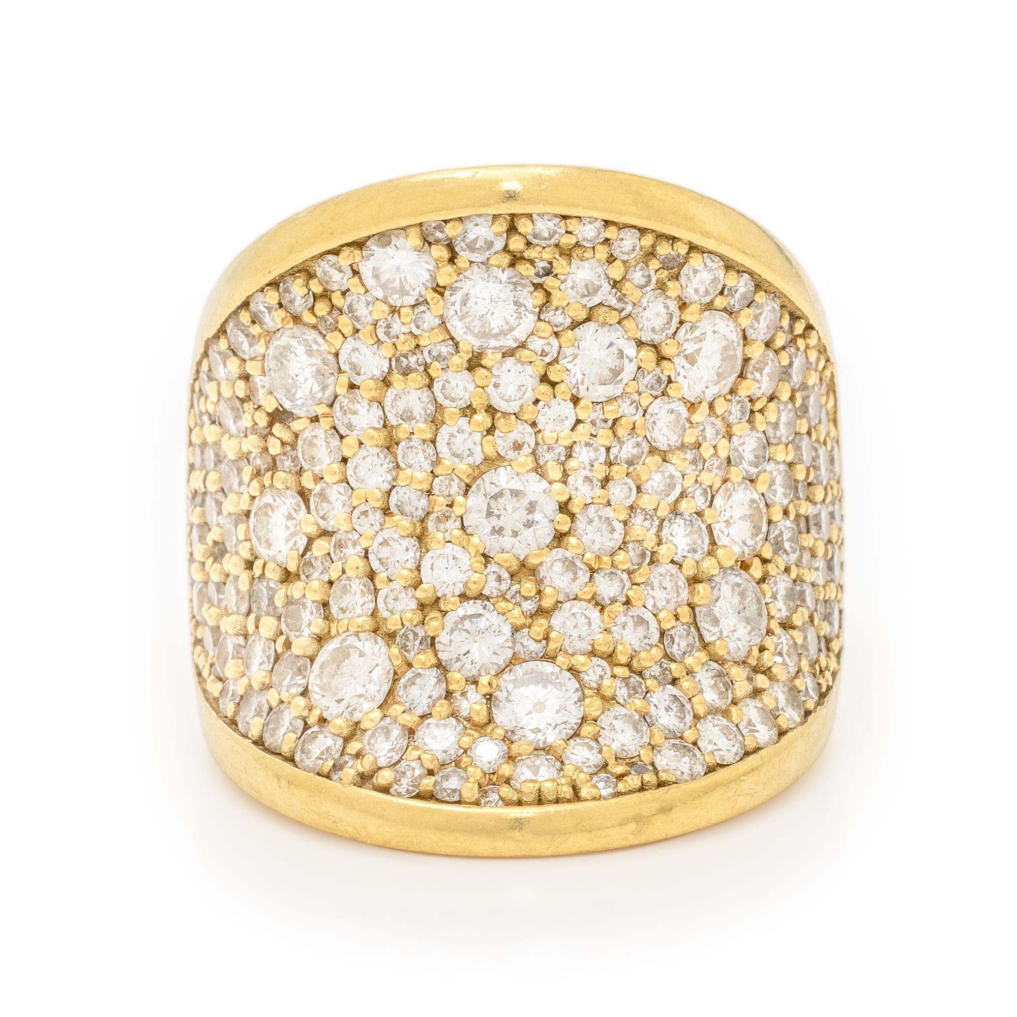 House of Ravn, 'Saddle', Diamond and Yellow Gold Ring