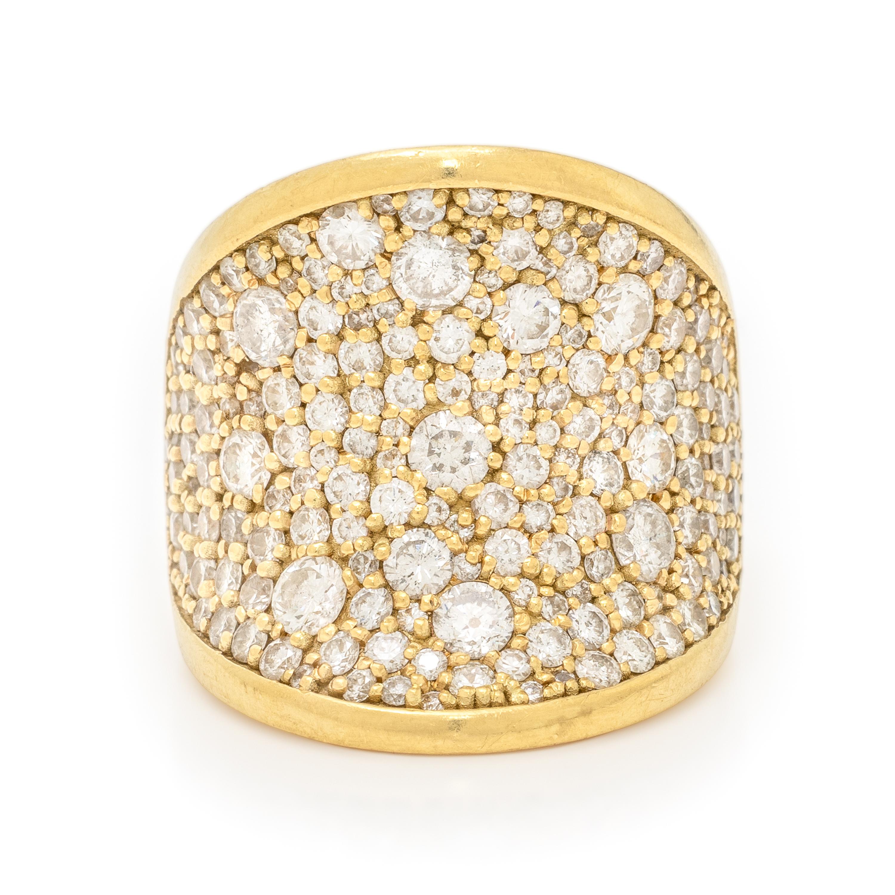 House of Ravn, 'Saddle', Diamond and Yellow Gold Ring