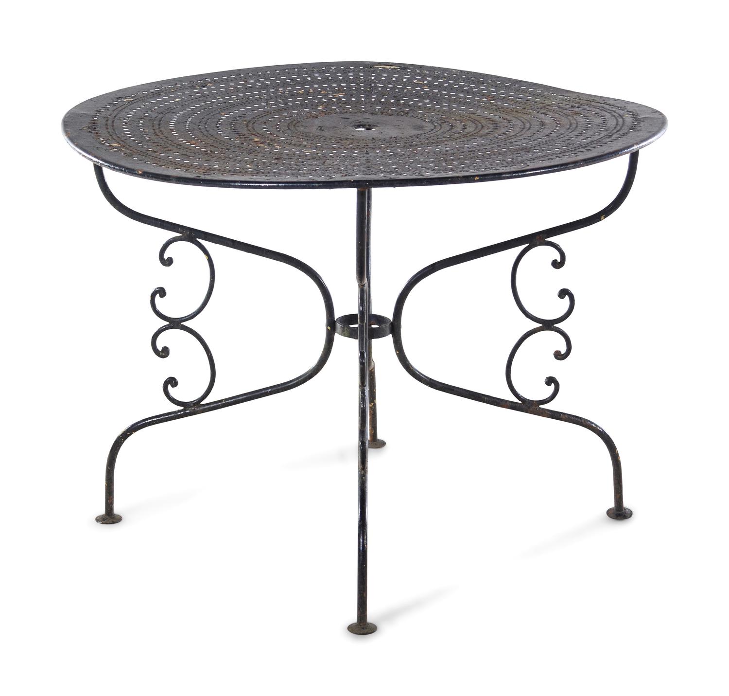 A Victorian Style Painted Metal Garden Suite
