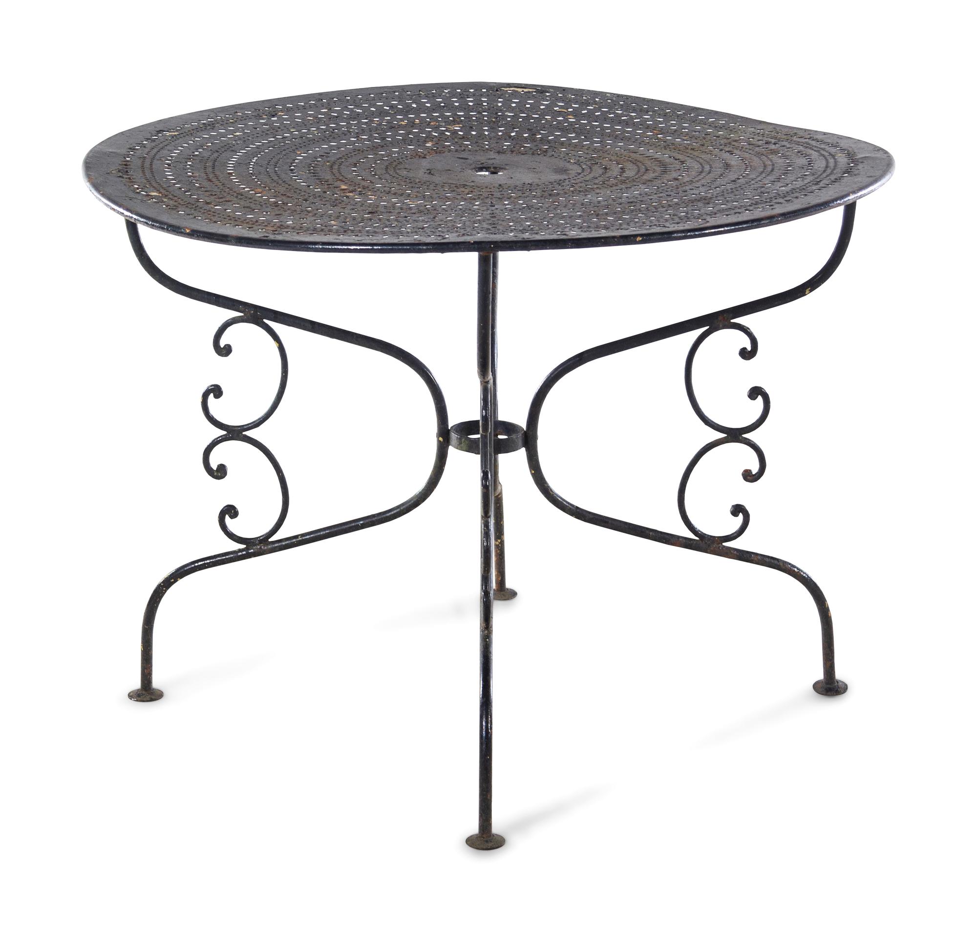 A Victorian Style Painted Metal Garden Suite