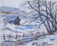 Village In Snow