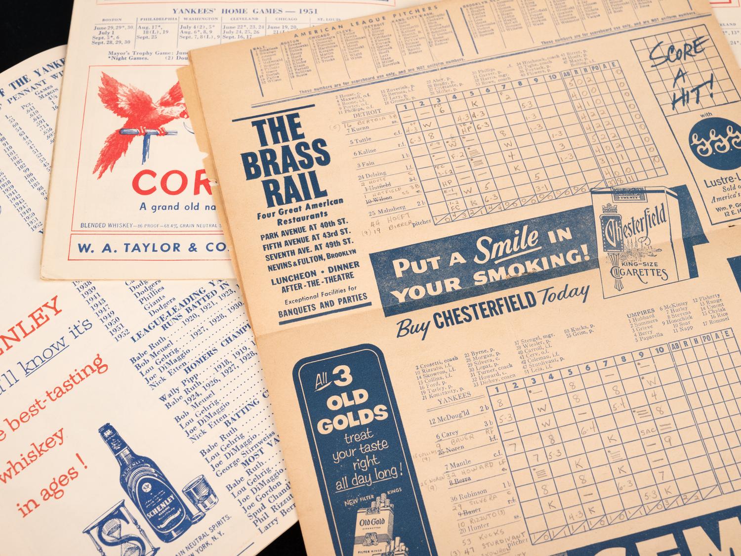 A Group of Vintage New York Baseball Publications (Including Willie Mays and Mickey Mantle Rookie Seasons),