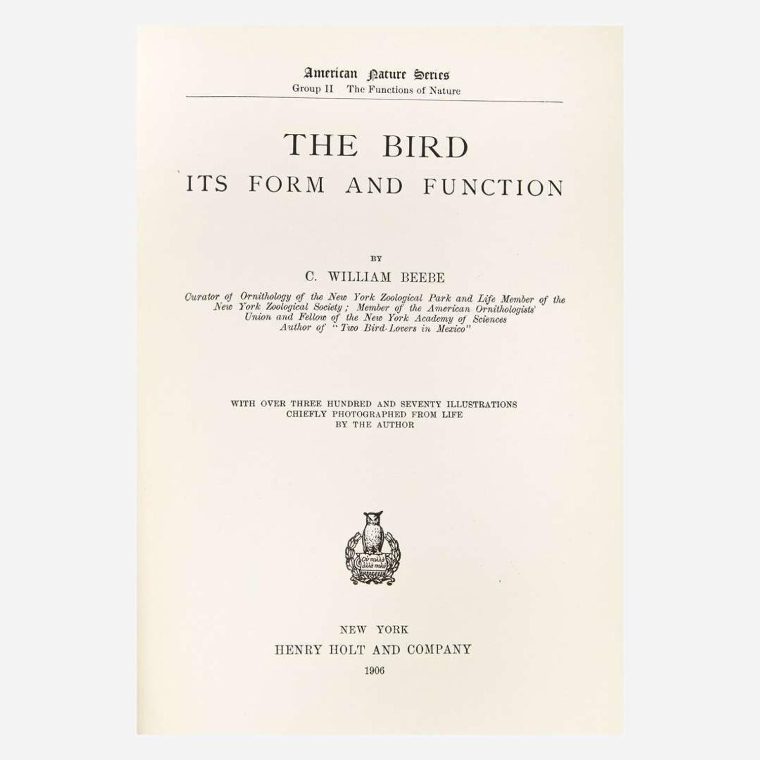 [Science, Medicine & Mathematics] Beebe, (Charles) William "Galapagos: World's End" and 3 Other Titles