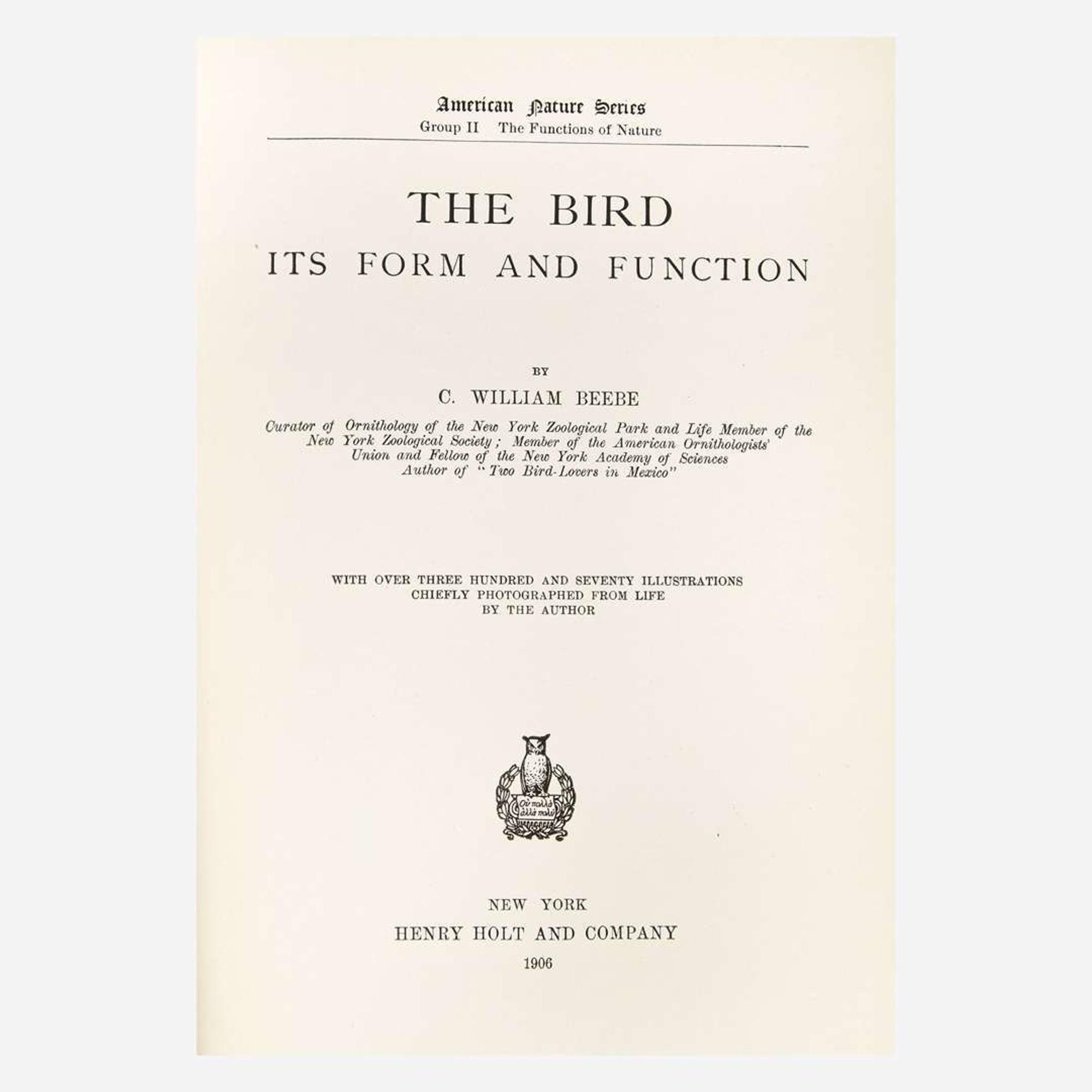 [Science, Medicine & Mathematics] Beebe, (Charles) William "Galapagos: World's End" and 3 Other Titles