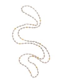 DAVID YURMAN, STERLING SILVER AND YELLOW GOLD LONGCHAIN NECKLACE