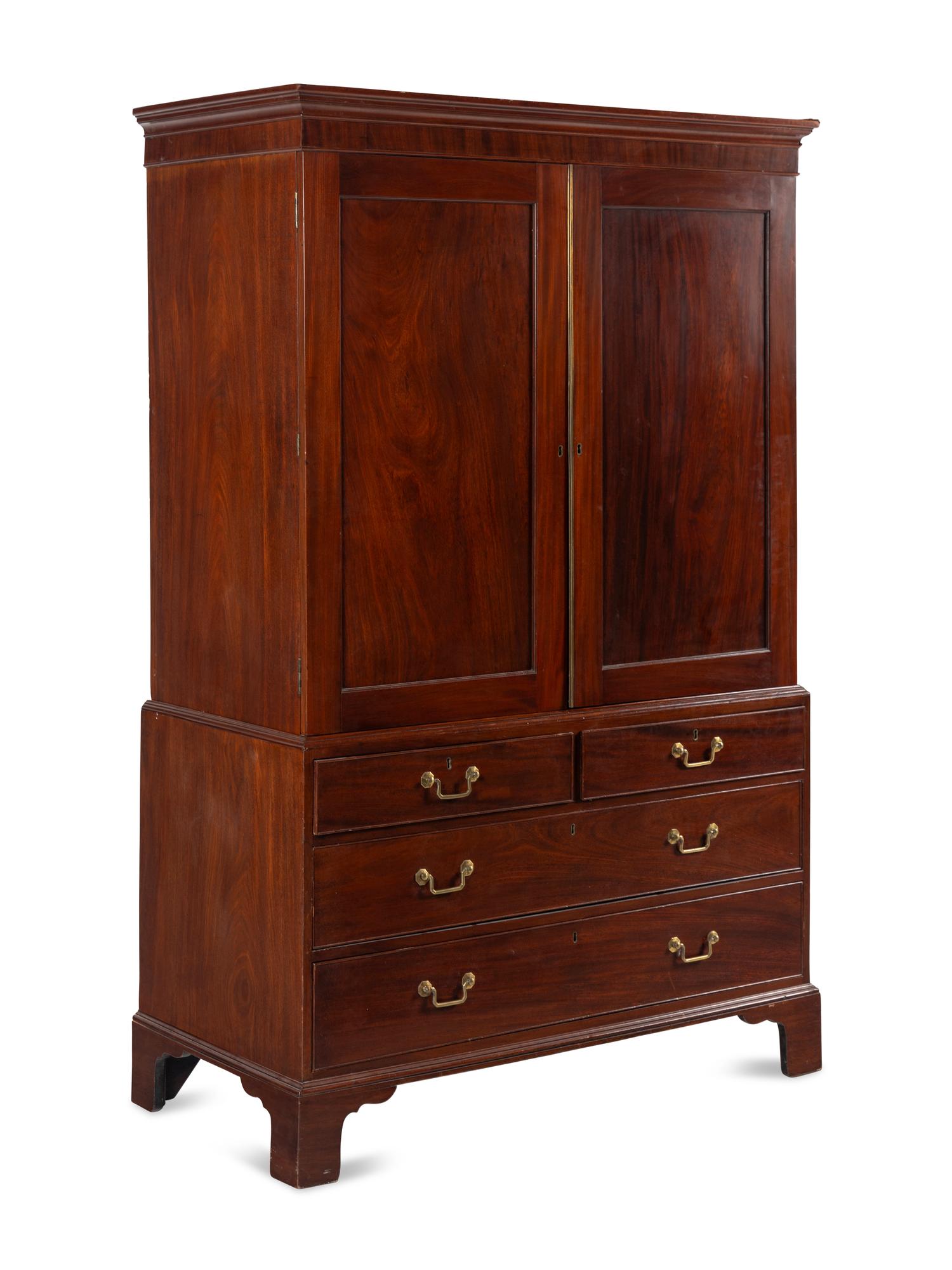 A George III Mahogany Linen Press