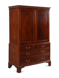 A George III Mahogany Linen Press