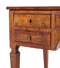 An Italian Walnut and Marquetry Writing Table