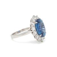 BURMESE SAPPHIRE AND DIAMOND RING