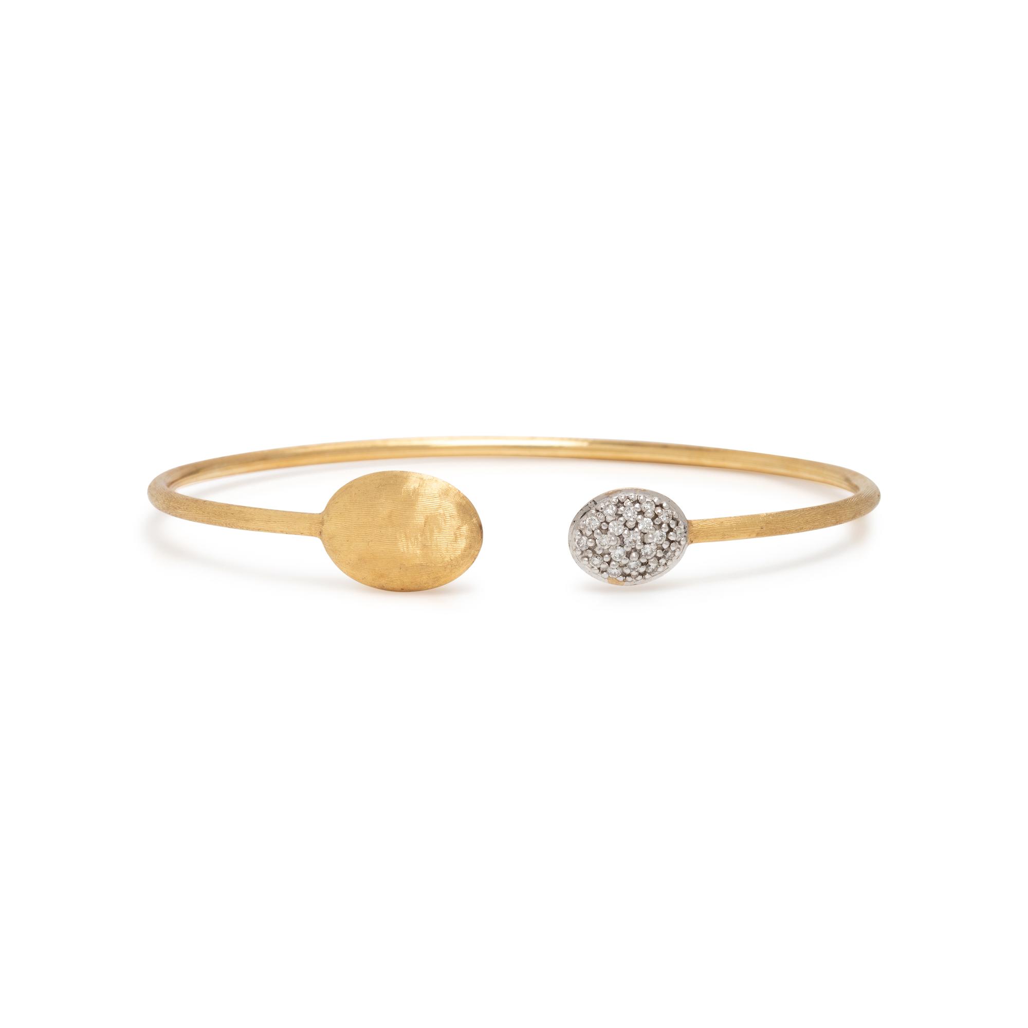 Marco Bicego, 'Siviglia', Diamond and Yellow Gold Cuff Bracelet