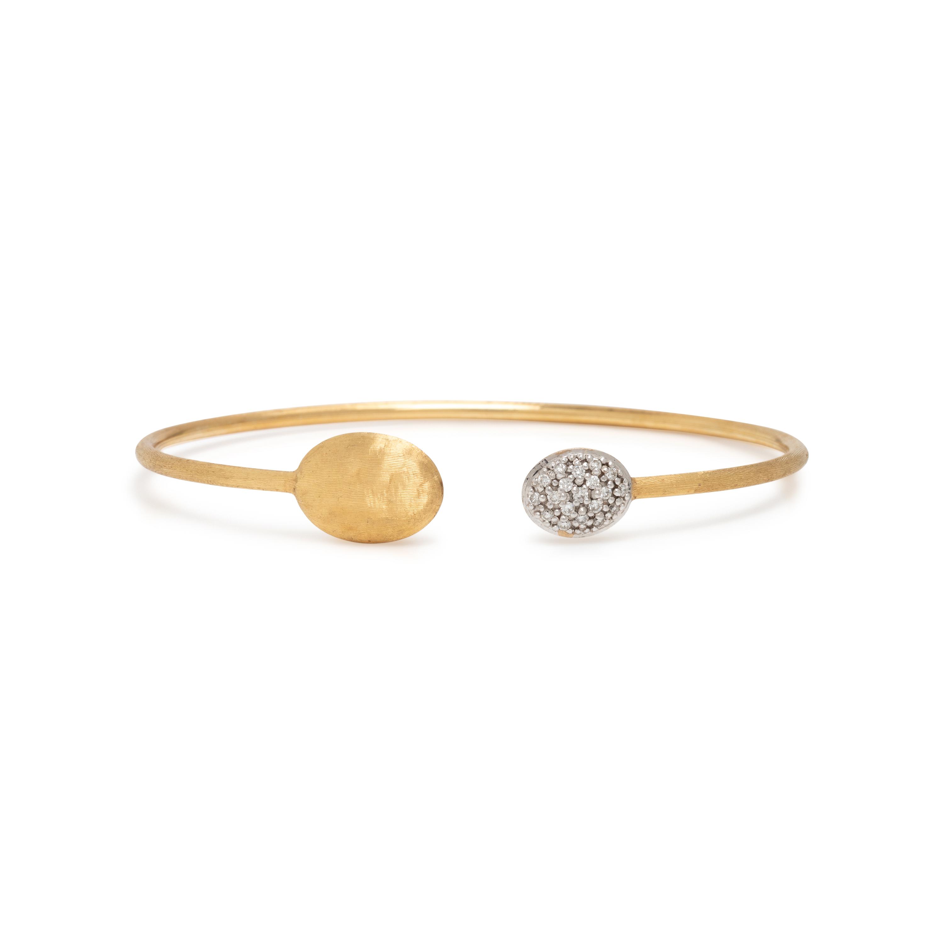 Marco Bicego, 'Siviglia', Diamond and Yellow Gold Cuff Bracelet