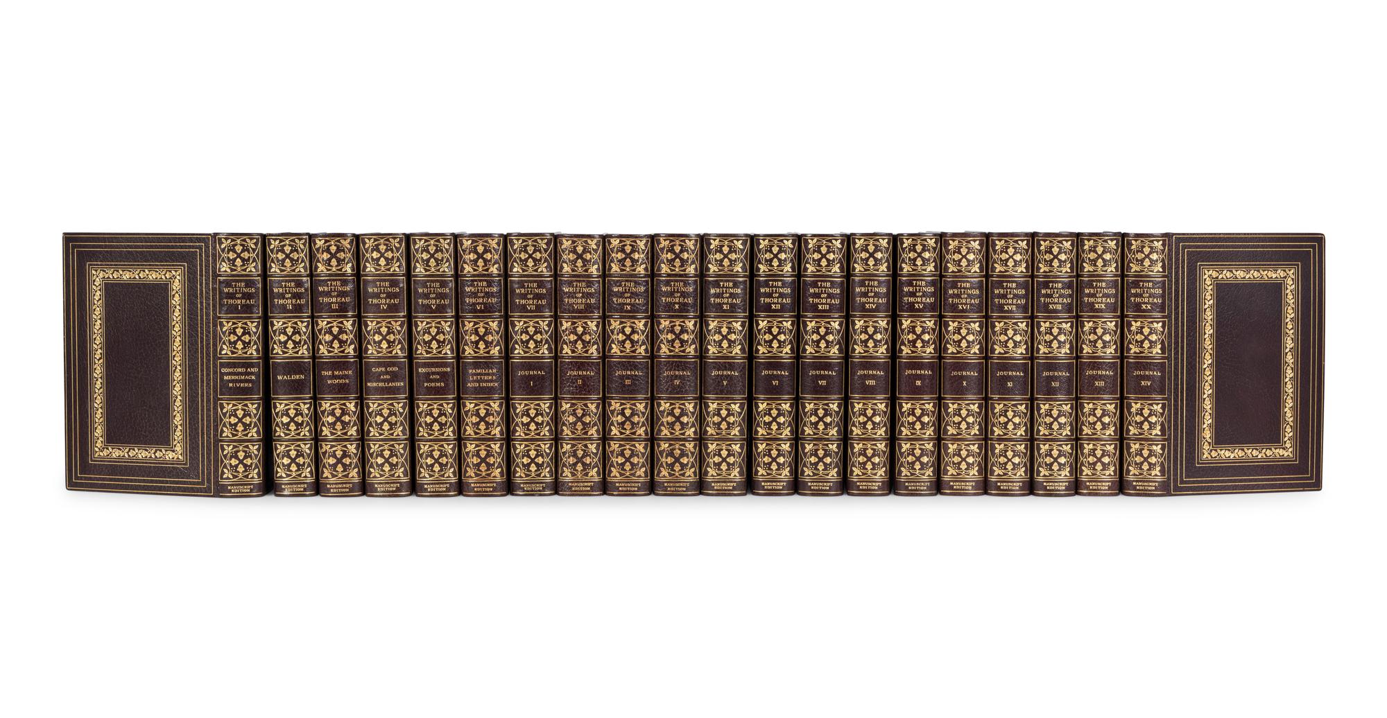 [BINDINGS]. THOREAU, Henry David (1817-1862). The Writings of Henry David Thoreau. Boston and New York: Houghton Mifflin and Company, 1906.
