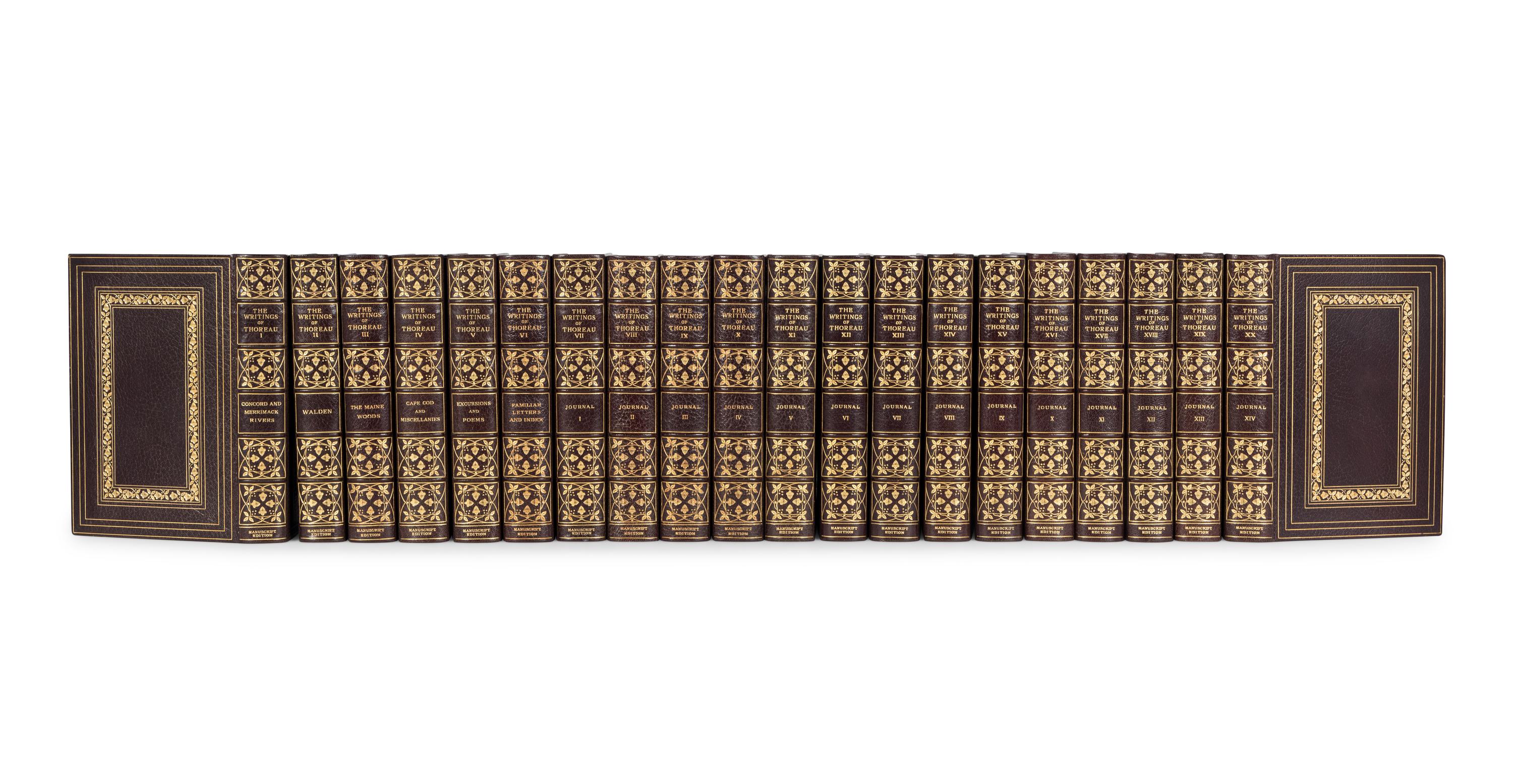 [BINDINGS]. THOREAU, Henry David (1817-1862). The Writings of Henry David Thoreau. Boston and New York: Houghton Mifflin and Company, 1906.