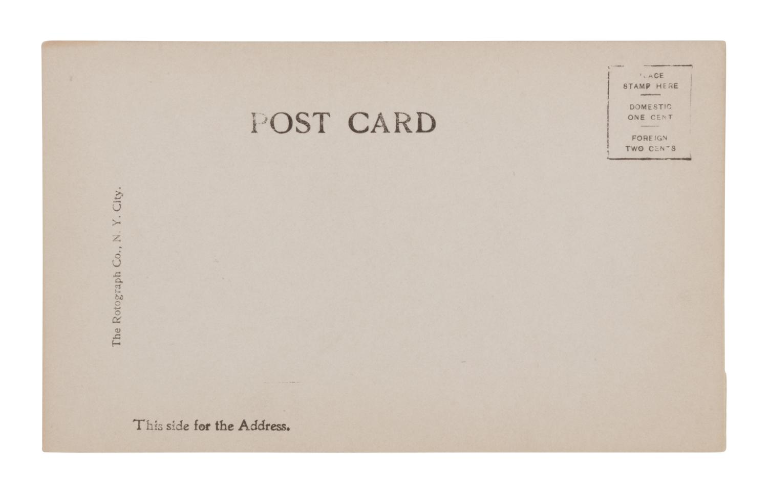 [WASHINGTON, Booker T. (1856-1915)]. Rotograph postcard. New York: The Rotograph Company, n.d., ca 1902. SIGNED BY WASHINGTON.