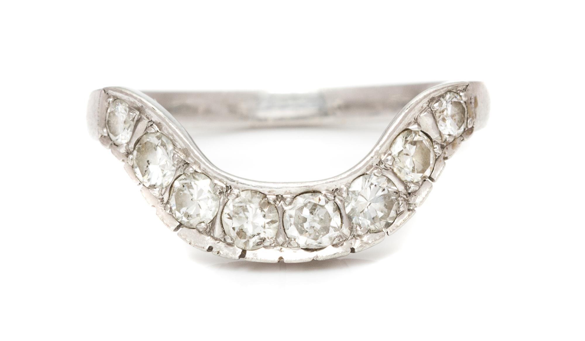 A Platinum and Diamond Ring, 3.60 dwts.