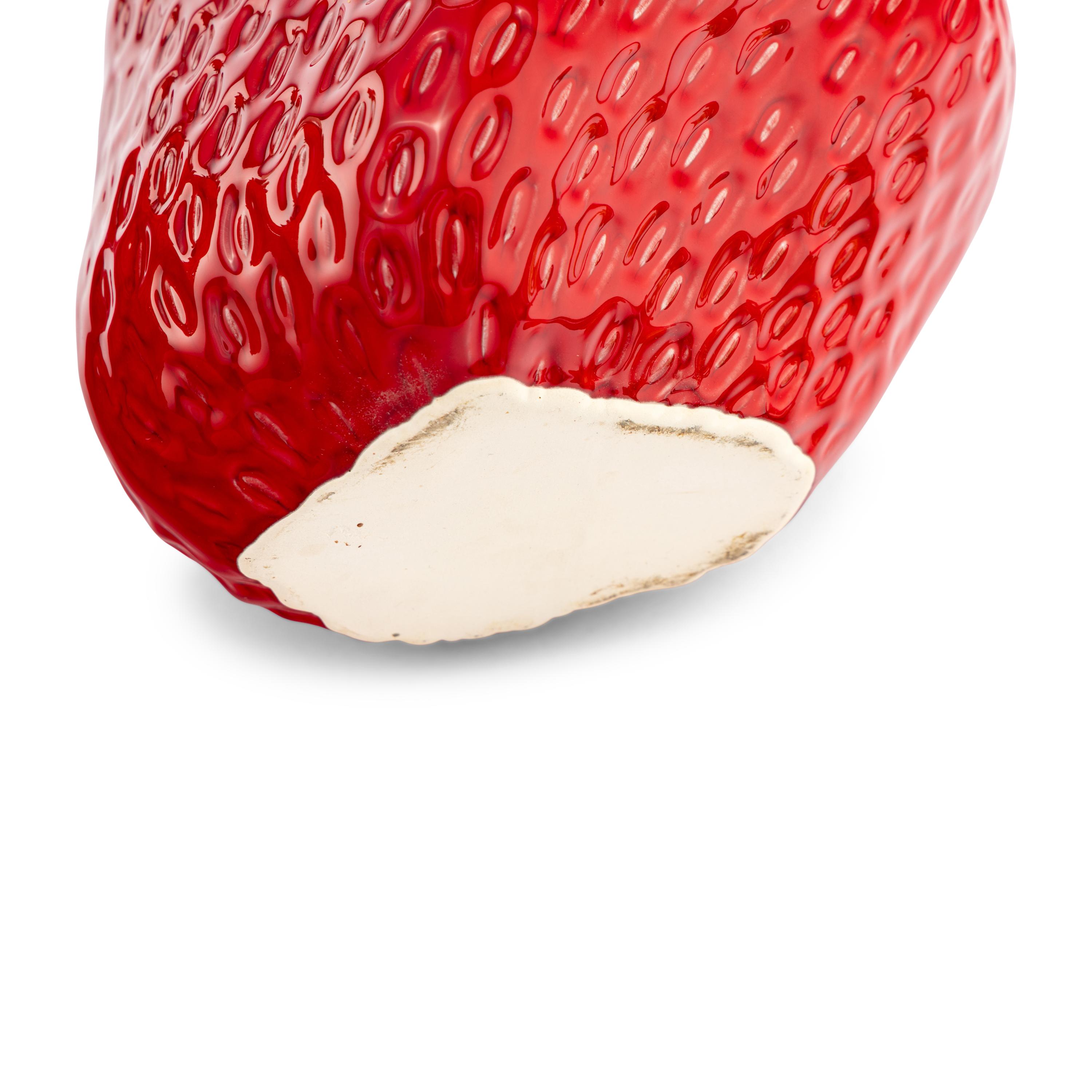 Three Ceramic Strawberry-Form Cookie Jars