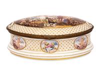 A Sèvres Style Porcelain Table Casket