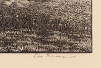 A group of six American prints (Emile Gruppe, Country Scene with Houses ; Nathan Margolies, Cornhuskers ; Leo Meissner, Jeter Spivey's Place ; Darwin Musselman, Going Home ; Thomas Nason, Haystacks ; Julius Tanzer, New England Yard )