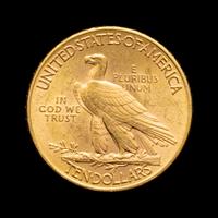 A 1910 Indian Head $10 Gold Coin